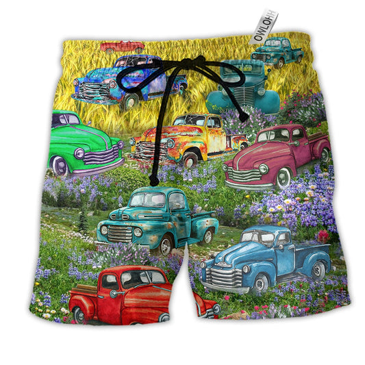 Beach Short / Adults / S Truck Pickup Trucks This Is How I Roll - Beach Short Reefox - Owls Matrix LTD