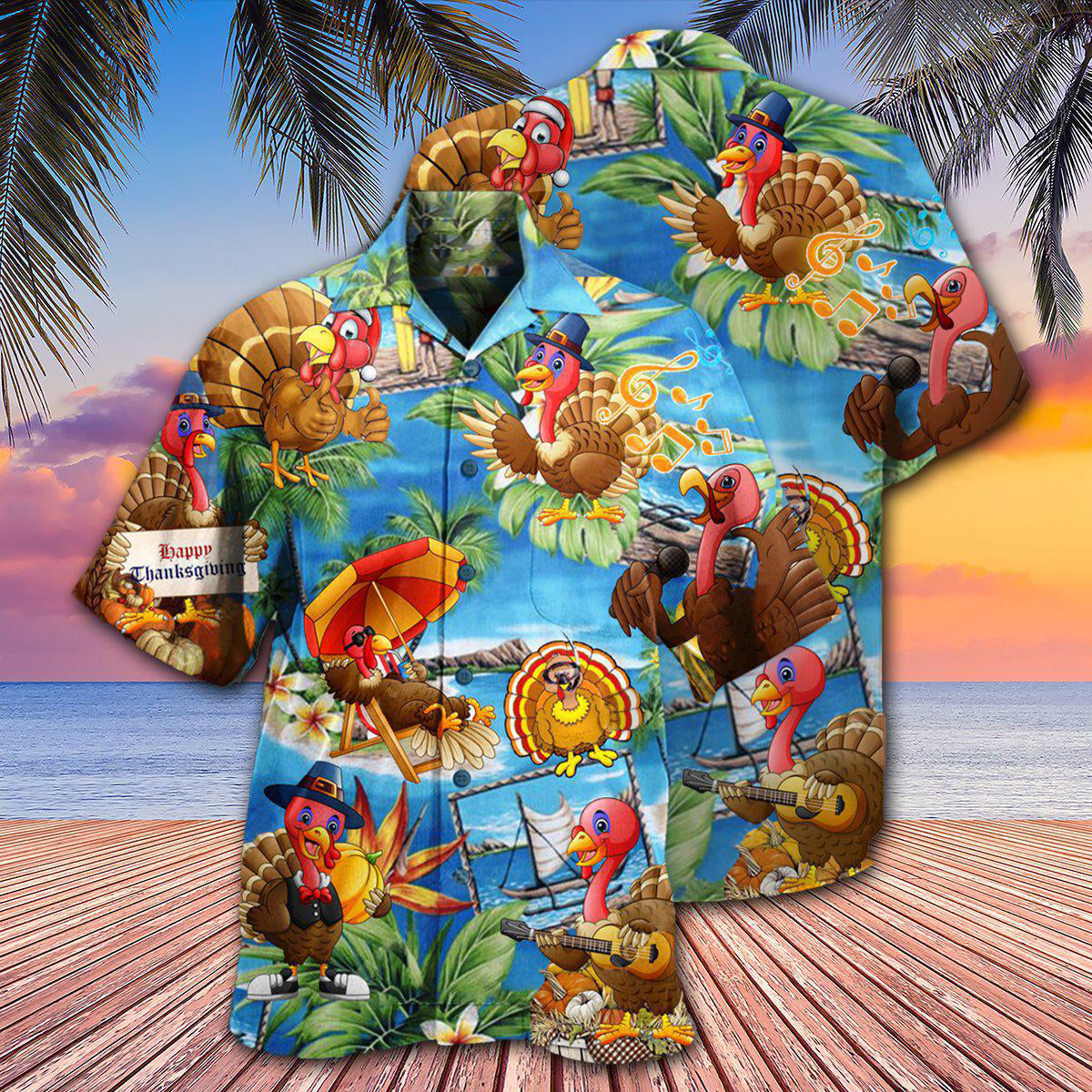 Turkey Happy Thanksgiving - Hawaiian Shirt - Reefox