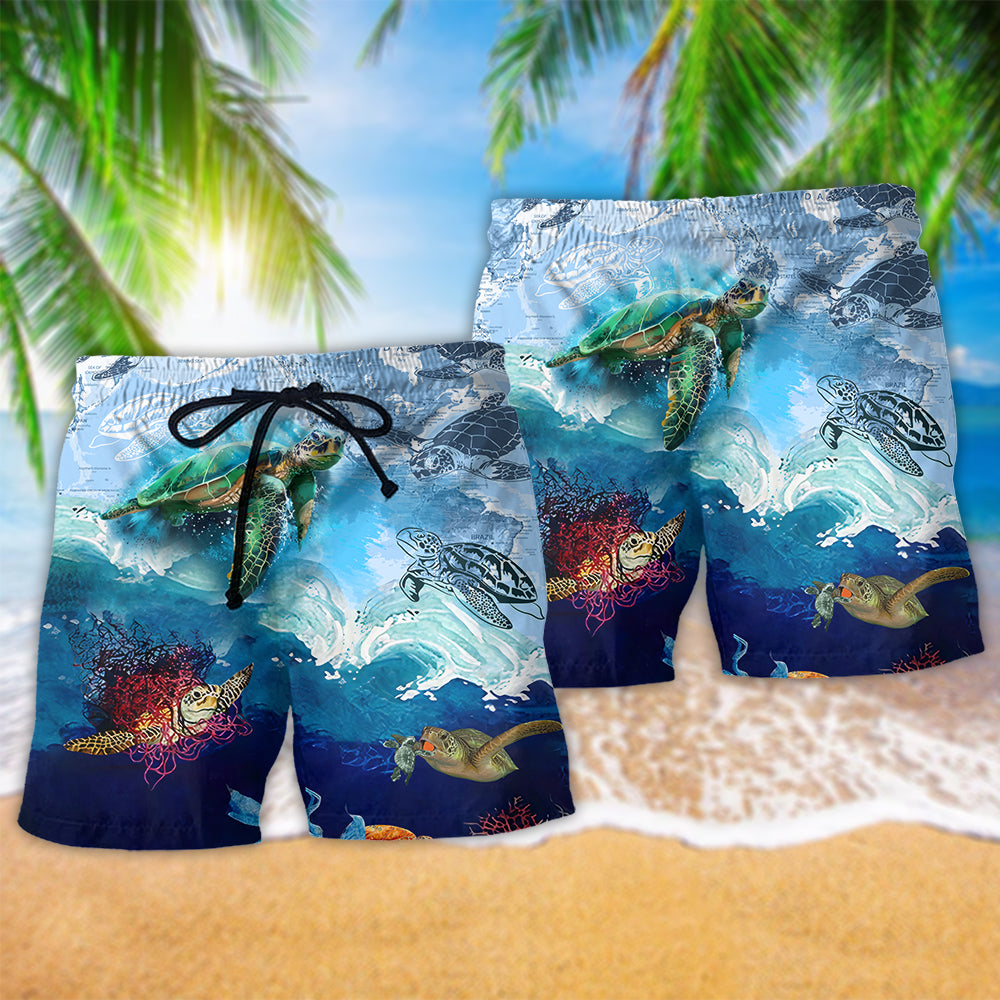 Turtle Go With The Flow - Beach Short Reefox - Owls Matrix LTD