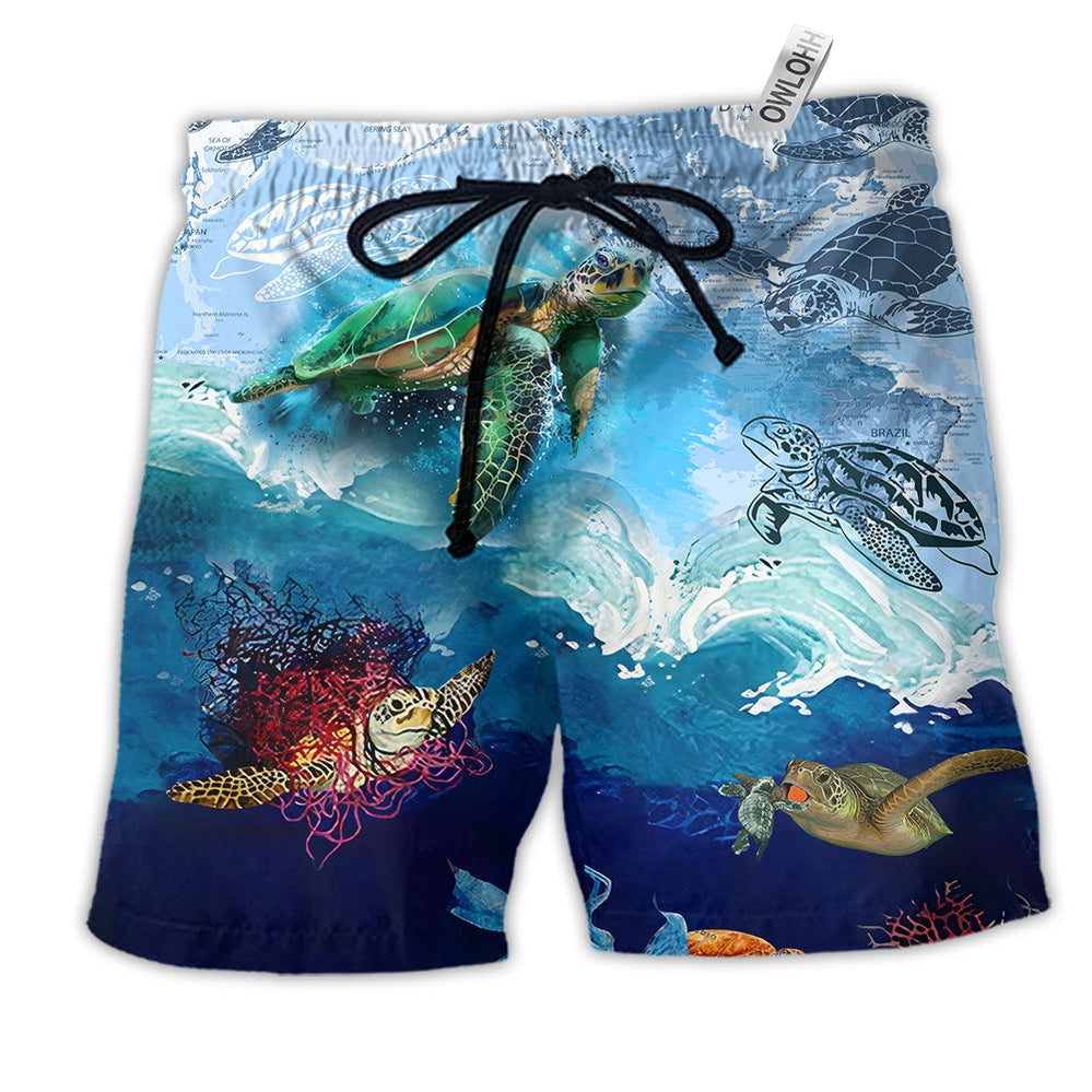 Beach Short / Adults / S Turtle Go With The Flow - Beach Short Reefox - Owls Matrix LTD