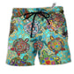 Beach Short / Adults / S Turtle Love Swimming And Love Ocean - Beach Short Reefox - Owls Matrix LTD