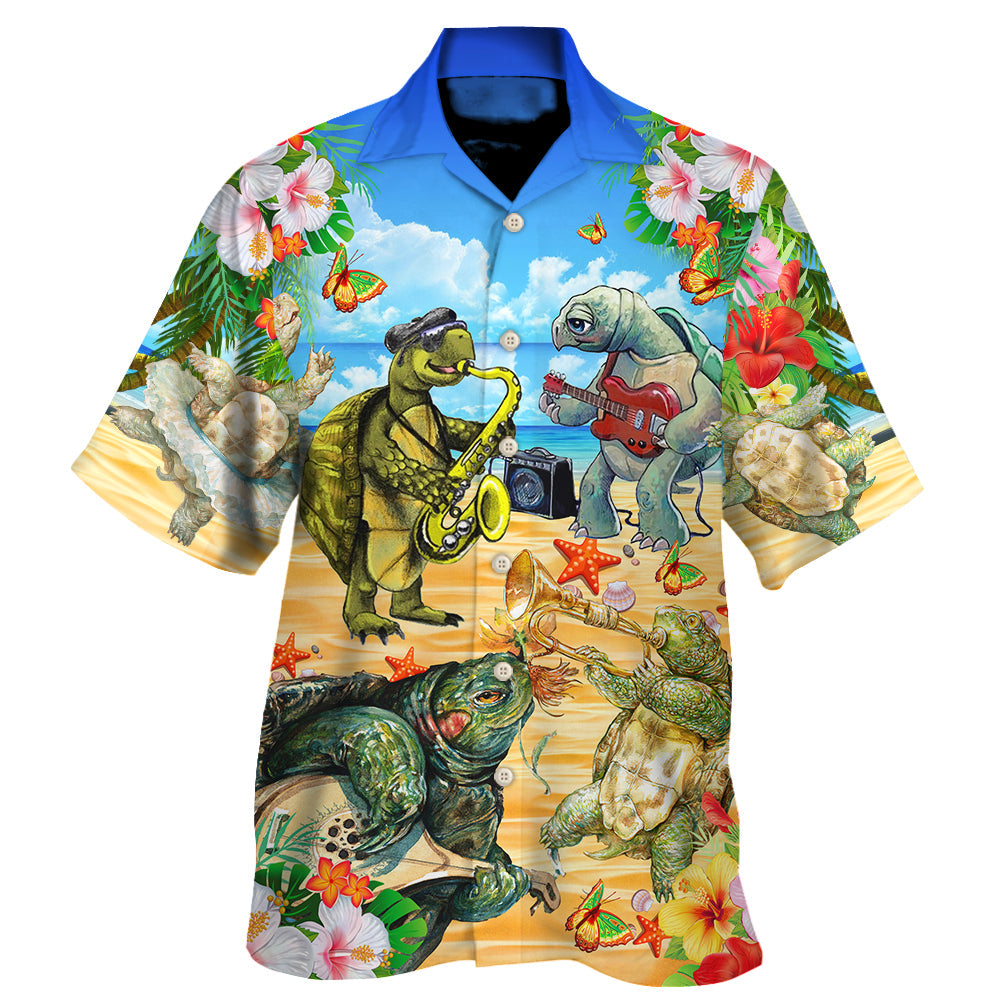 Turtle Loves Music Everyday - Hawaiian Shirt