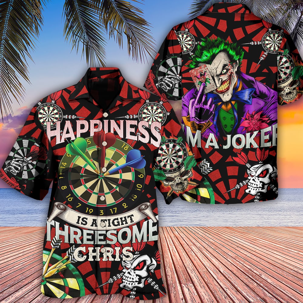 Darts Happiness Black And Red Style - Hawaiian Shirt - Reefox