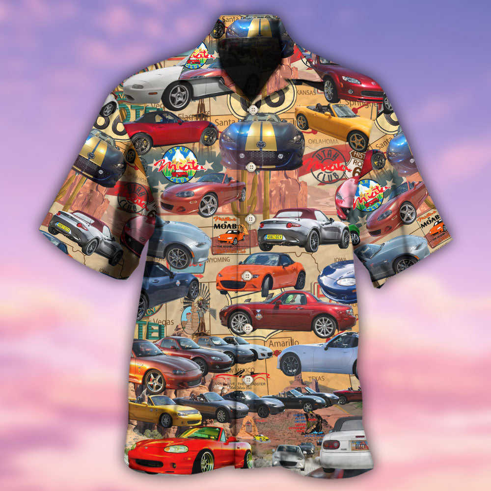 Car Lover Utah Miata Club Route 66 - Hawaiian Shirt - Reefox