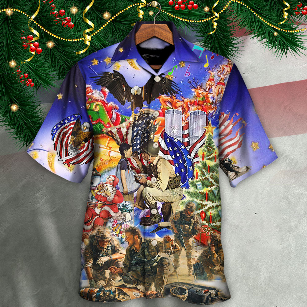 Veteran Christmas Merry Christmas Twinkle Style - Hawaiian Shirt - Reefox