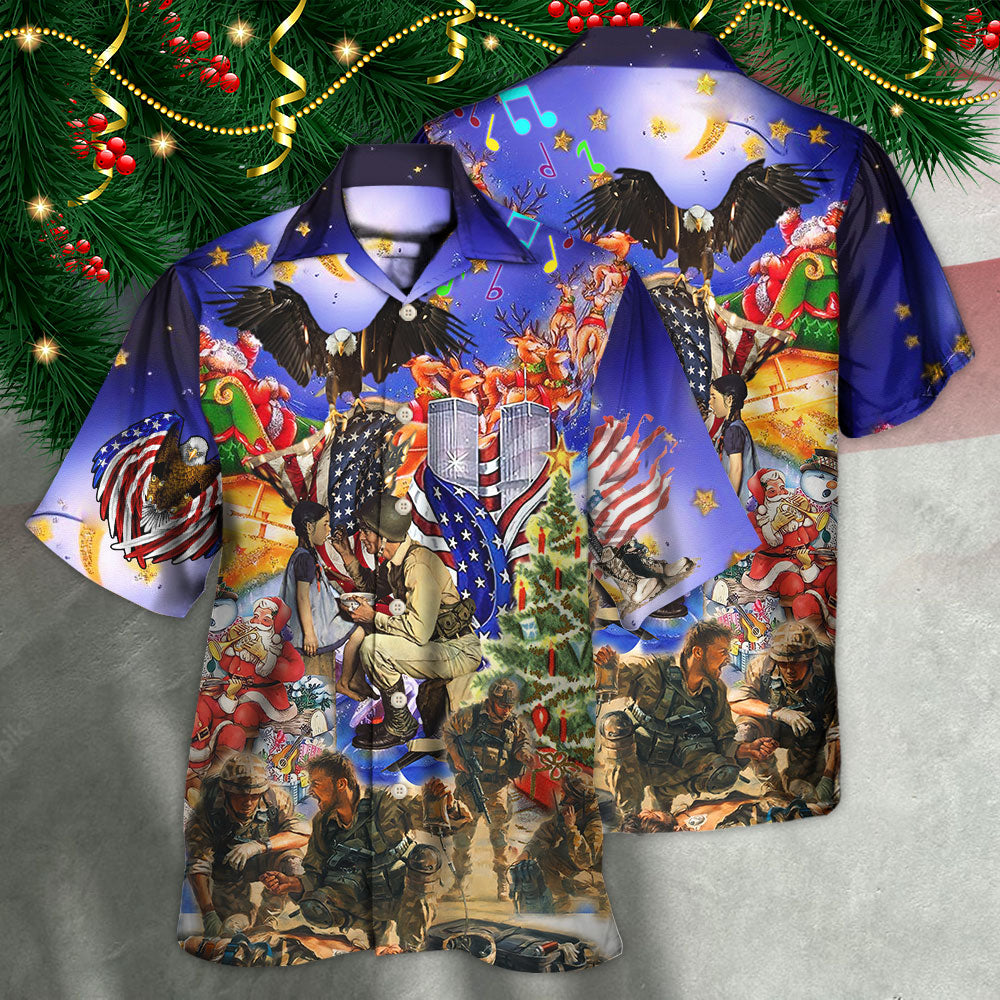 Veteran Christmas Merry Christmas Twinkle Style - Hawaiian Shirt - Reefox
