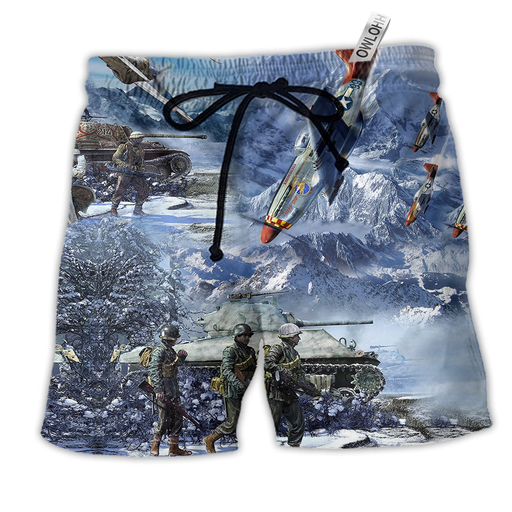Beach Short / Adults / S Veteran Only The Dead Have Seen The End Of War - Beach Short Reefox - Owls Matrix LTD