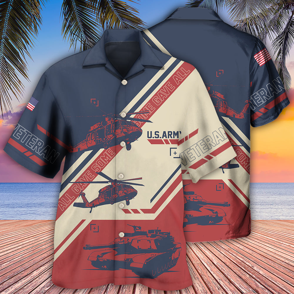 Veteran Us Army All Gave Some With Helicopter- Hawaiian Shirt - Reefox