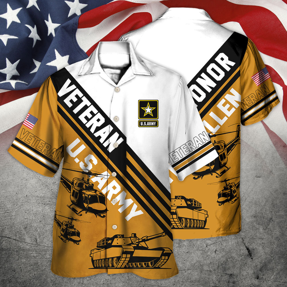 Veteran Us Army Honor The Fallen - Hawaiian Shirt - Reefox