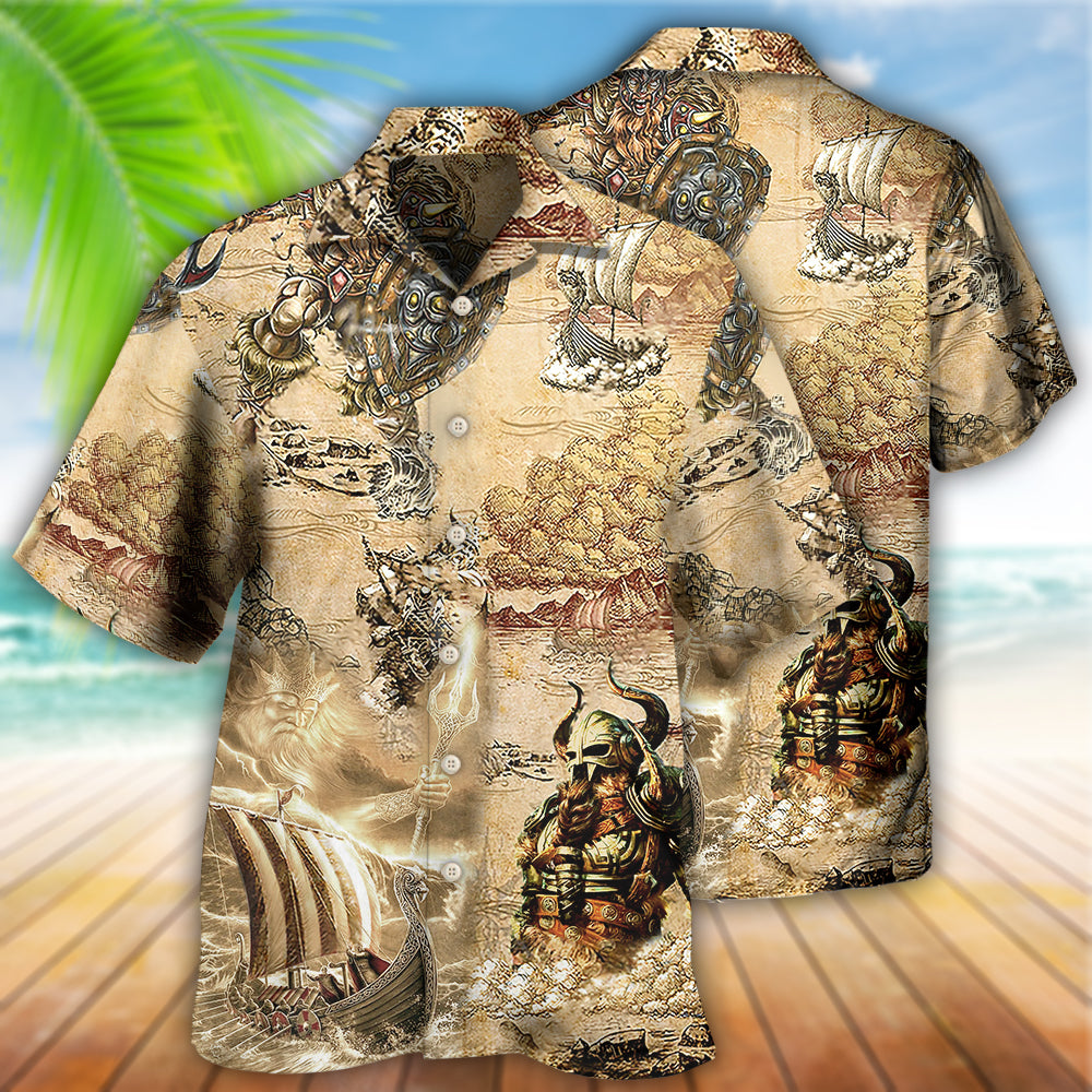 Viking Map War Vintage - Hawaiian Shirt - Reefox