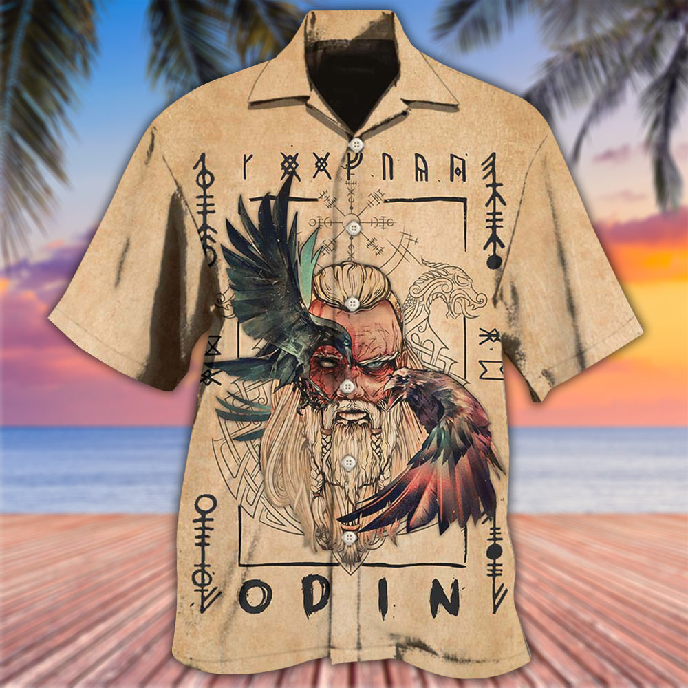 Viking Odin Sign Old Man Viking - Hawaiian Shirt - Reefox
