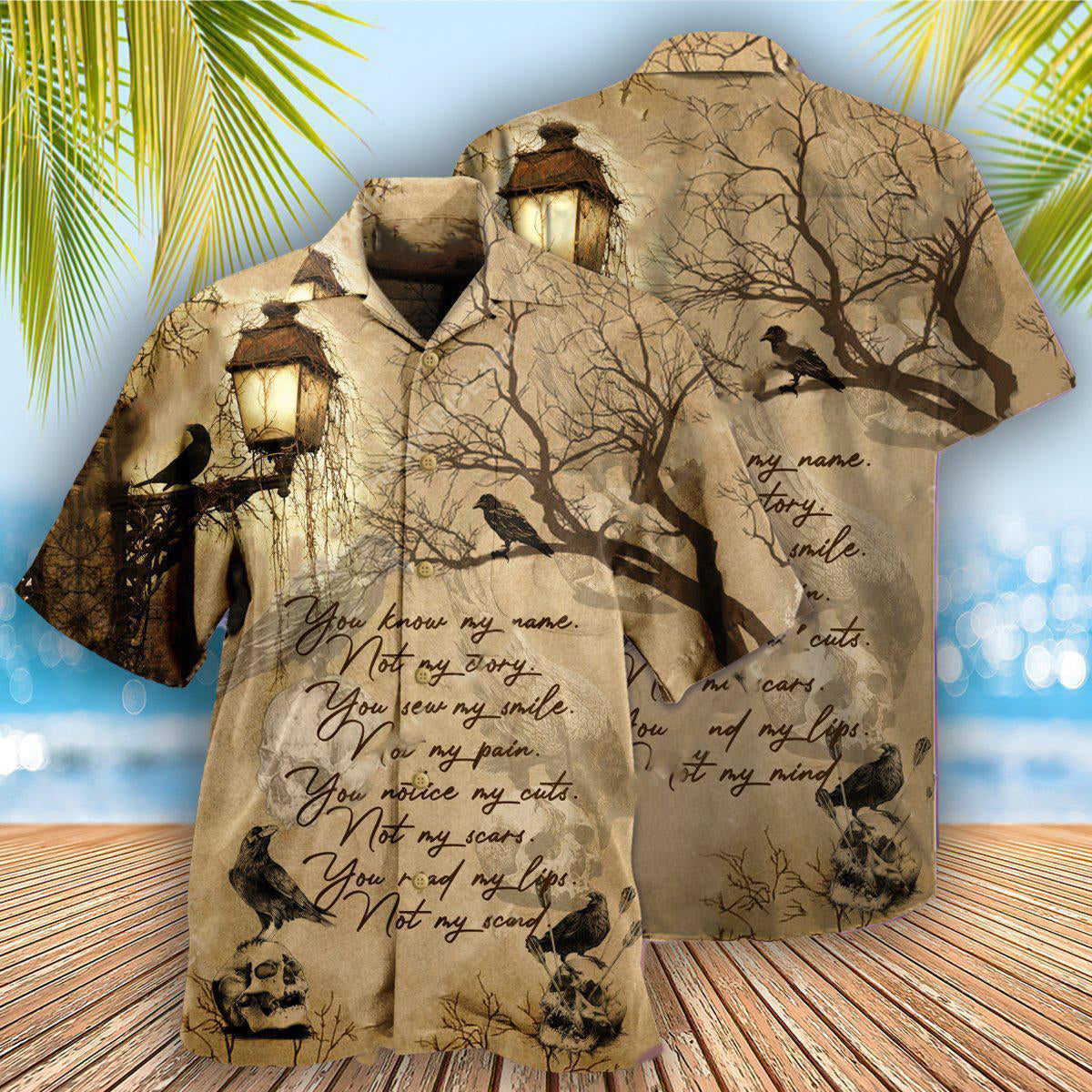 Viking Raven You Know My Name Not My Story - Hawaiian Shirt - Reefox