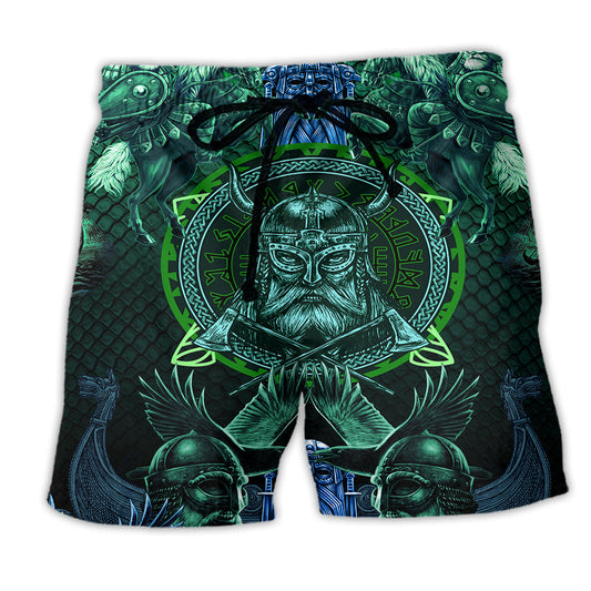 Beach Short / Adults / S Viking See You In Valhalla Blue Style - Beach Short Reefox - Owls Matrix LTD