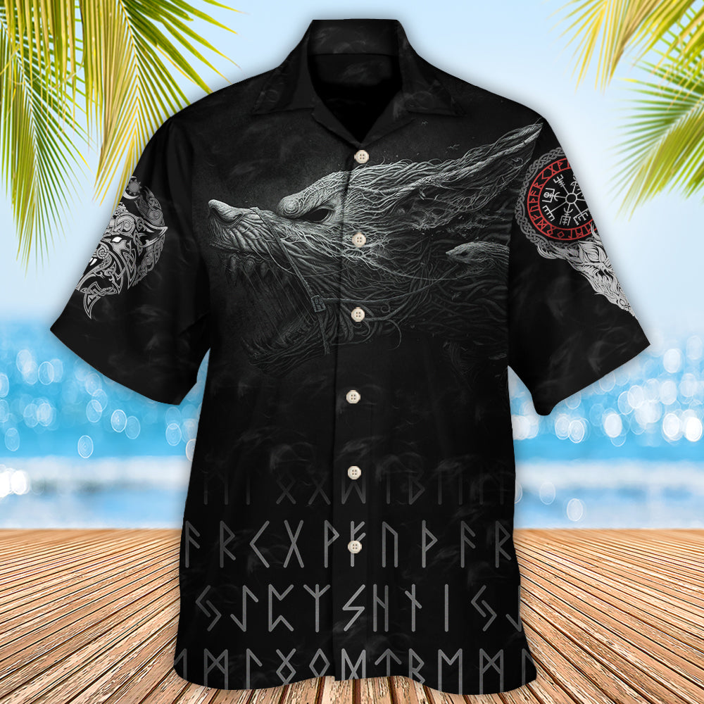 Viking Warrior Blood Black Style - Hawaiian Shirt - Reefox