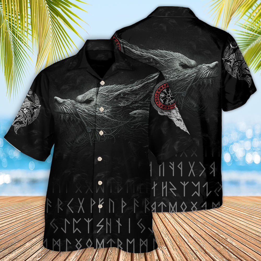Viking Warrior Blood Black Style - Hawaiian Shirt - Reefox