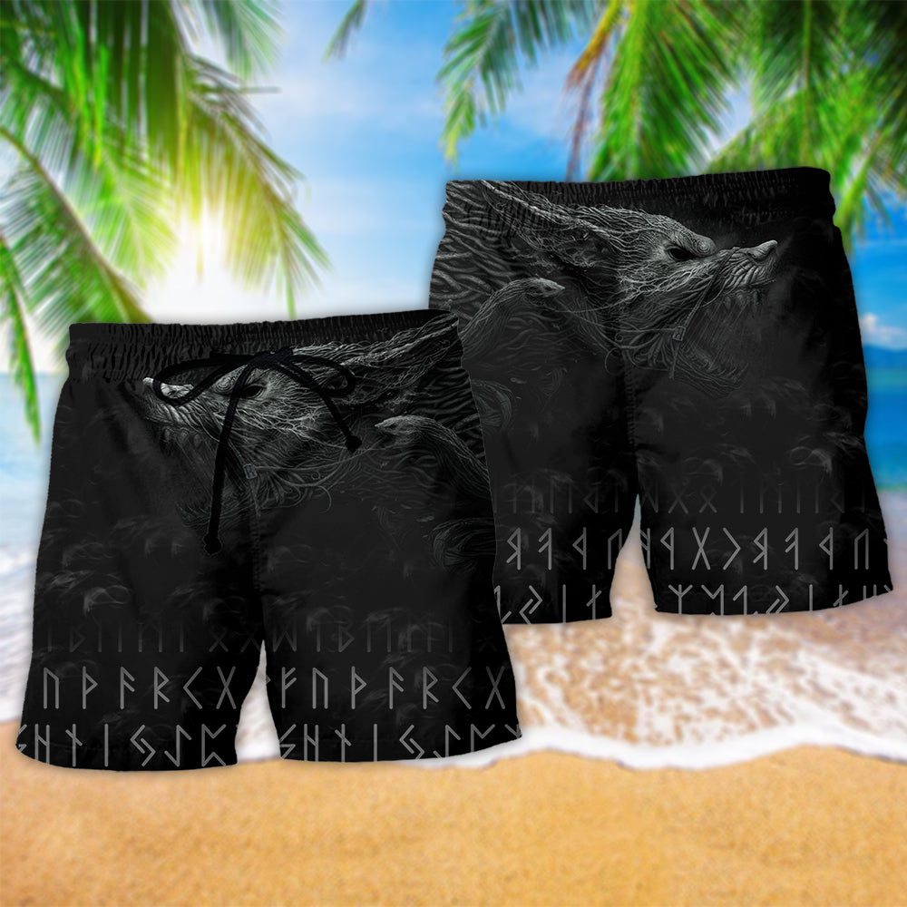 Viking Warrior Blood Black - Beach Short Reefox - Owls Matrix LTD