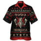 Hawaiian Shirt / Adults / S Viking Valhalla Black And Red - Hawaiian Shirt - Reefox