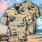 Car On The Desert With Cactus Basic Style Custom Photo - Hawaiian Shirt - Reefox