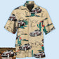 Car On The Desert With Cactus Basic Style Custom Photo - Hawaiian Shirt - Reefox