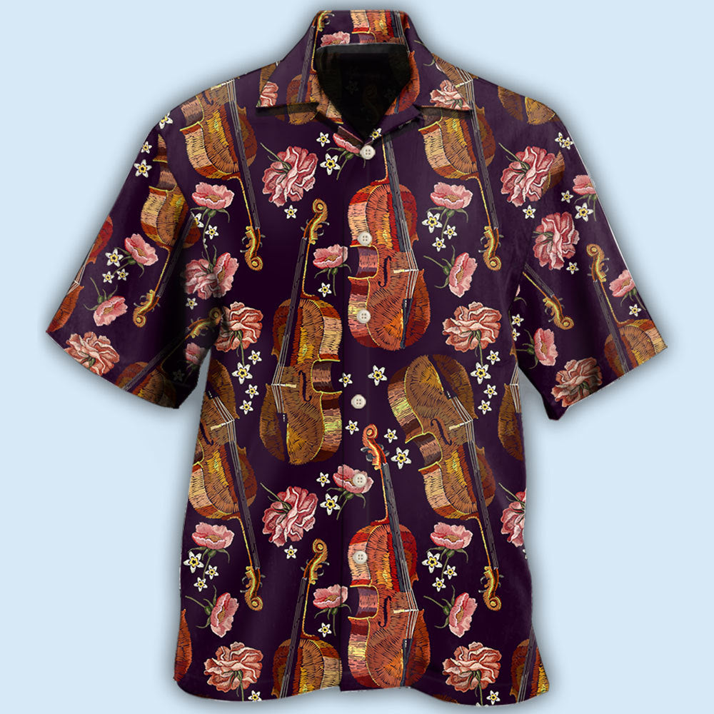 Violin Music Floral Classic - Hawaiian Shirt - Reefox