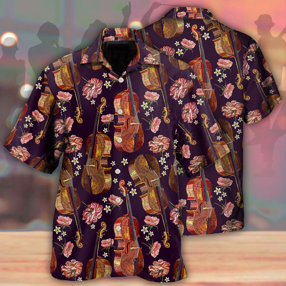 Violin Music Floral Classic - Hawaiian Shirt - Reefox