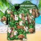 Vizsla Best Dog Dad Green Tropical Leaf - Hawaiian Shirt - Reefox