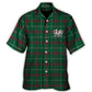 Tartan Wales Symbol Flag Green Color - Hawaiian Shirt