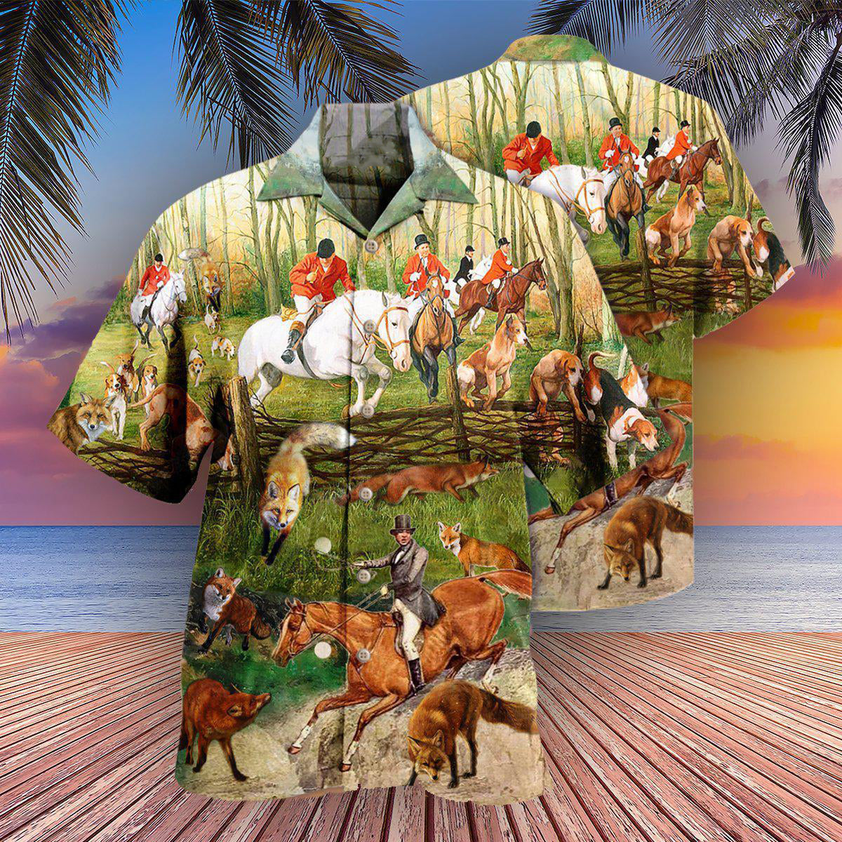 Hunting Fox Hunting Weekend Forecast - Hawaiian Shirt - Reefox