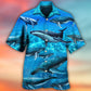 Whale Style In Blue Ocean - Hawaiian Shirt - Reefox