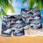 Whale Waves Ocean Life - Beach Short Reefox - Owls Matrix LTD