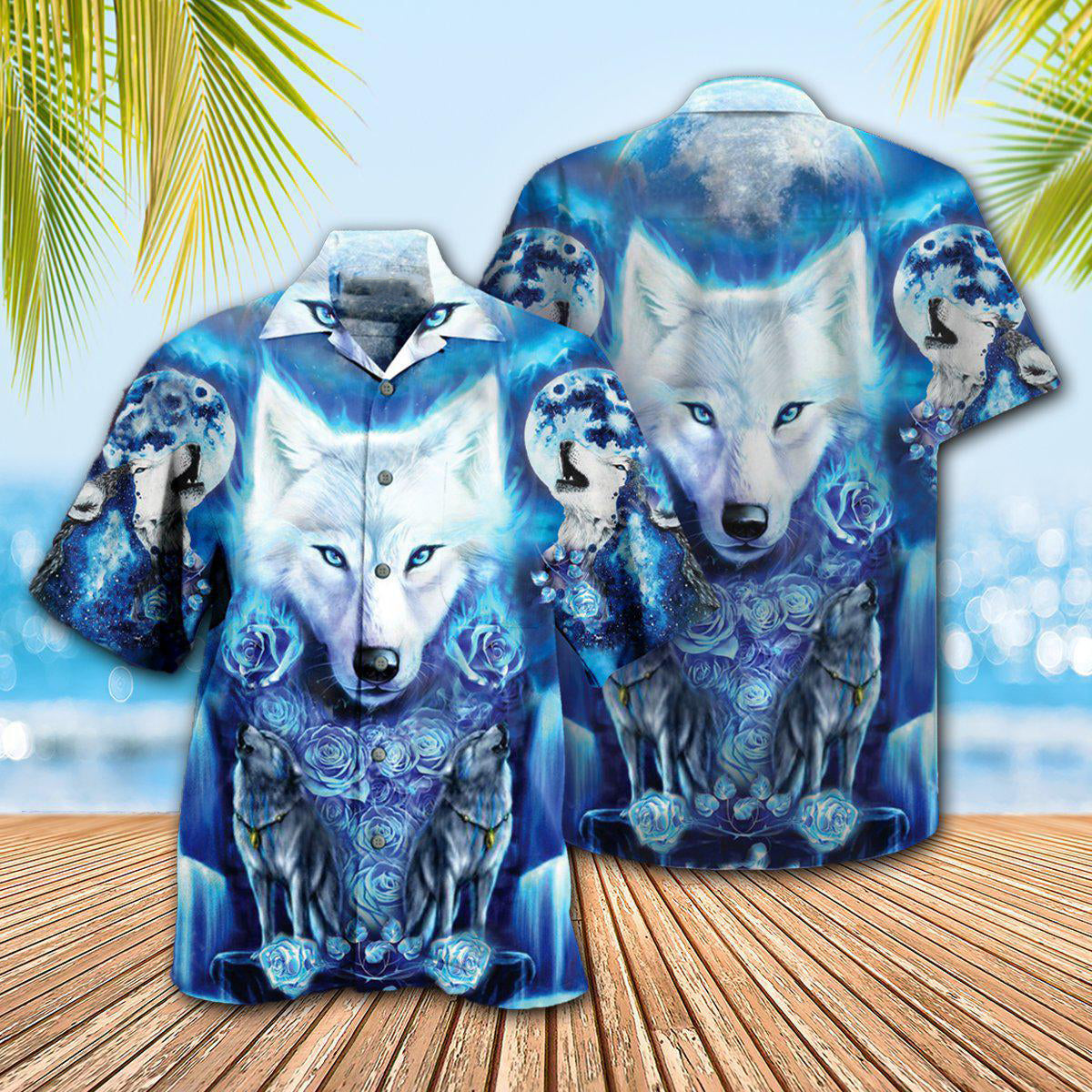 Wolf Blue Cool - Hawaiian Shirt - Reefox
