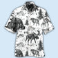 Animals Wild Black And White - Hawaiian Shirt - Reefox