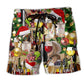 Beach Short / Adults / S Wine For A Christmas Night Grape - Beach Short Reefox - Owls Matrix LTD