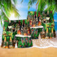 Wine Lover Green Colors - Beach Short Reefox - Owls Matrix LTD