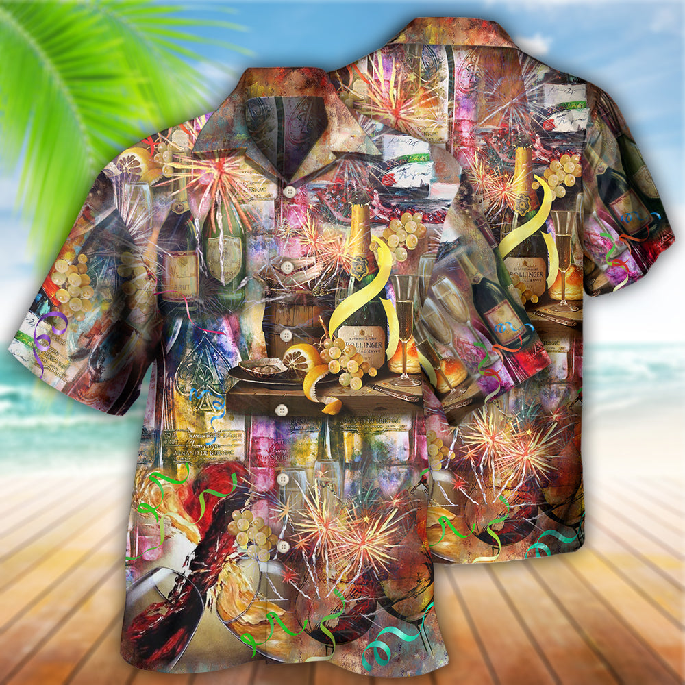 Wine Sparkling As A Glass Of Champagne - Hawaiian Shirt - Reefox