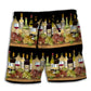 Beach Short / Adults / S Wine Tasking Border Stripe - Beach Short Reefox - Owls Matrix LTD