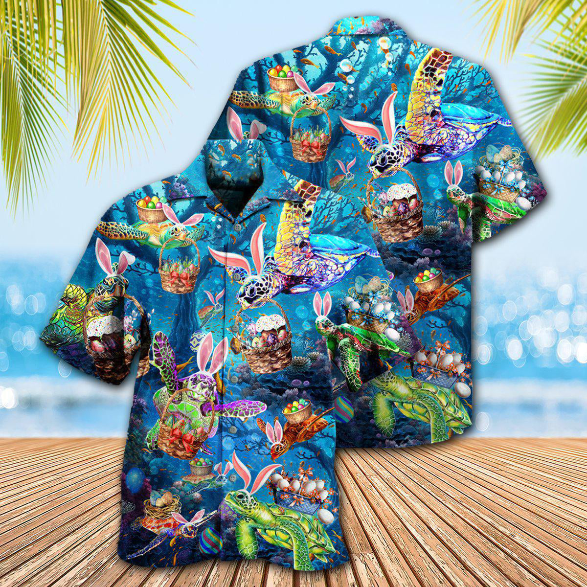 Turtle Wishing You A Turtley Awesome Easter - Hawaiian Shirt - Reefox