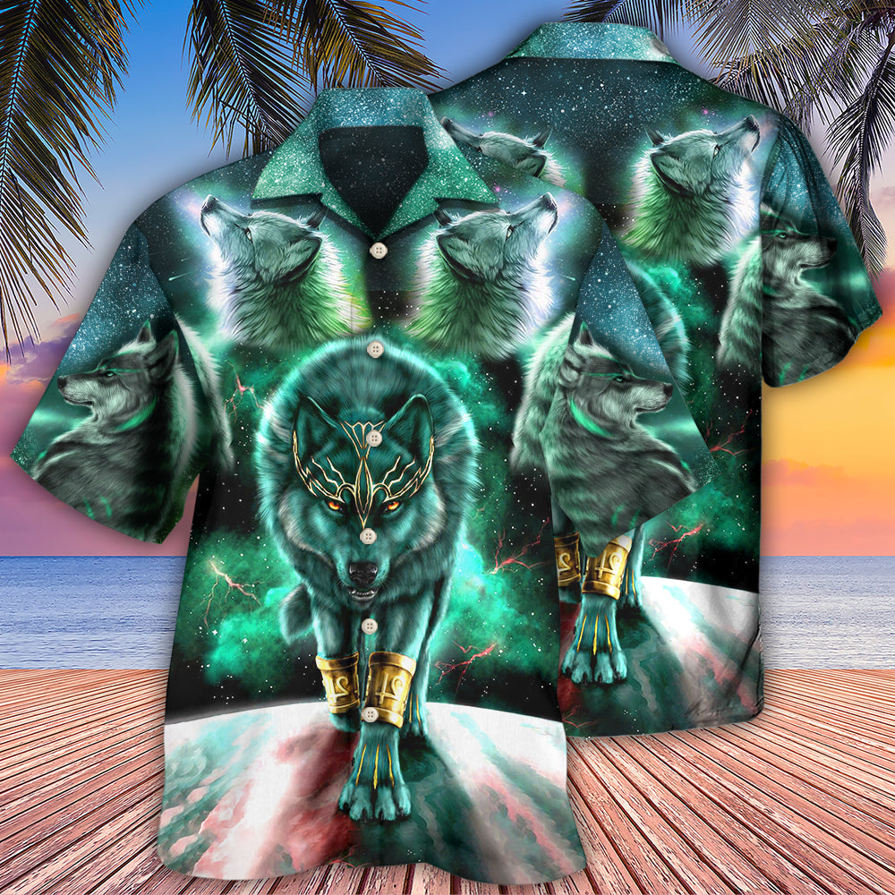 Wolf Warrior Galaxy Style - Hawaiian Shirt - Reefox