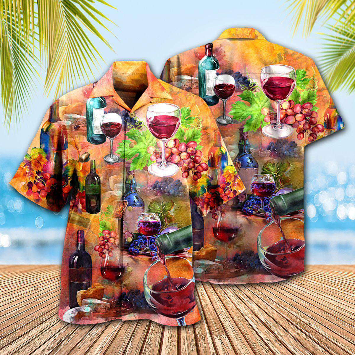 Wine Working From Nine To Wine - Hawaiian Shirt - Reefox