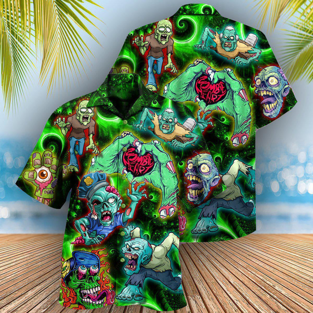 Zombie Eat Brains You're Safe - Hawaiian Shirt - Reefox