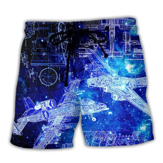 Beach Short / Adults / S Engineer Aerospace Style - Beach Short Reefox - Owls Matrix LTD