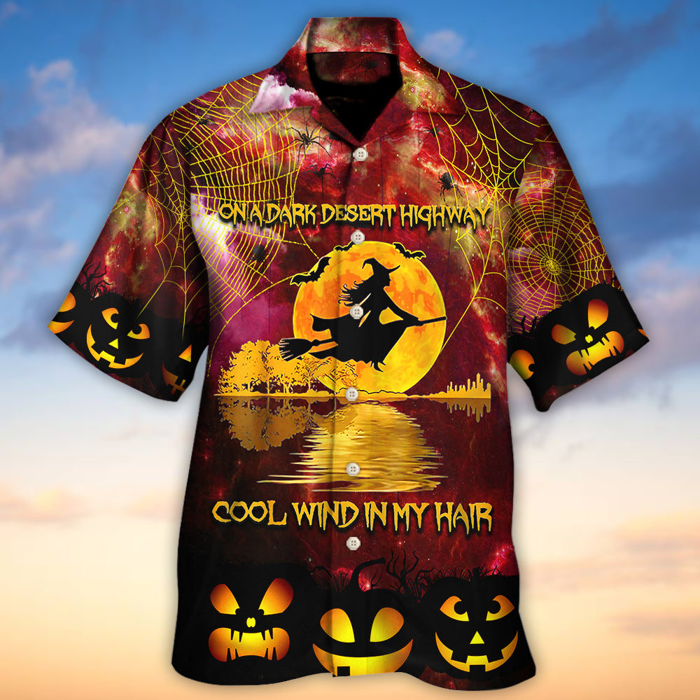 Hippie Halloween On a Dark Desert Highway Cool Wind in My Hair Witch - Hawaiian Shirt - Reefox