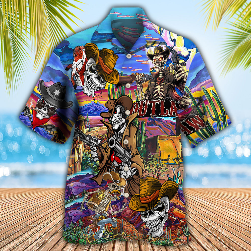 Cowboy Pirates Skull Love Life Cool - Hawaiian Shirt - Reefox