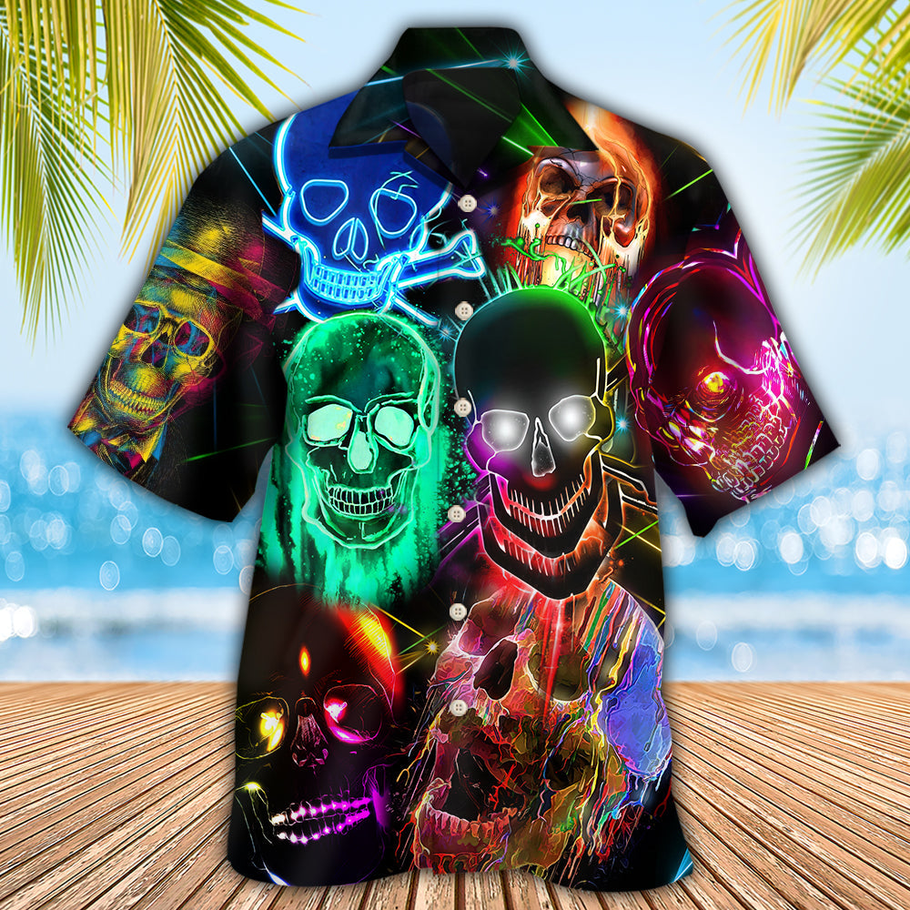 Skull Glowing - Hawaiian Shirt - Reefox
