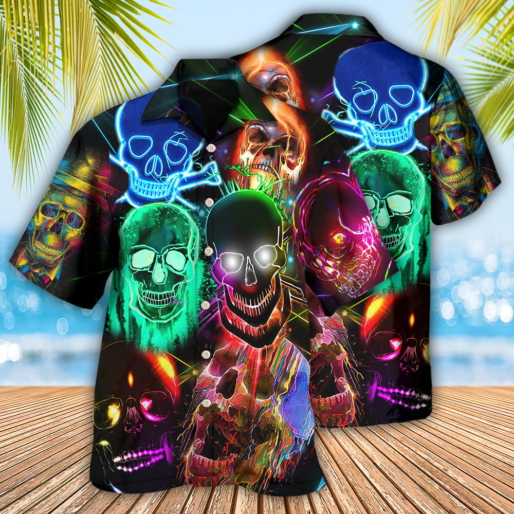 Skull Glowing - Hawaiian Shirt - Reefox
