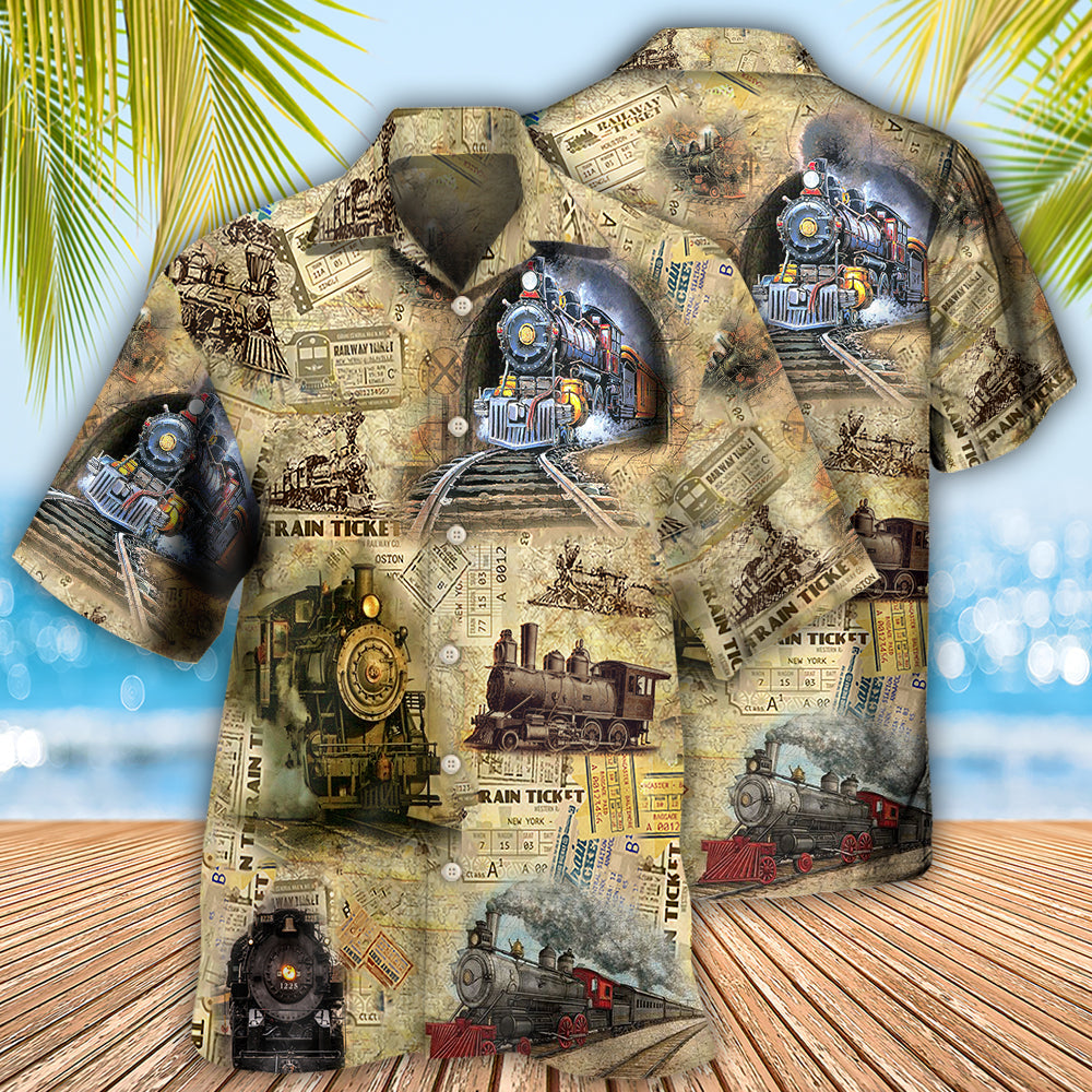 Train Amazing Locomotive - Hawaiian Shirt - Reefox