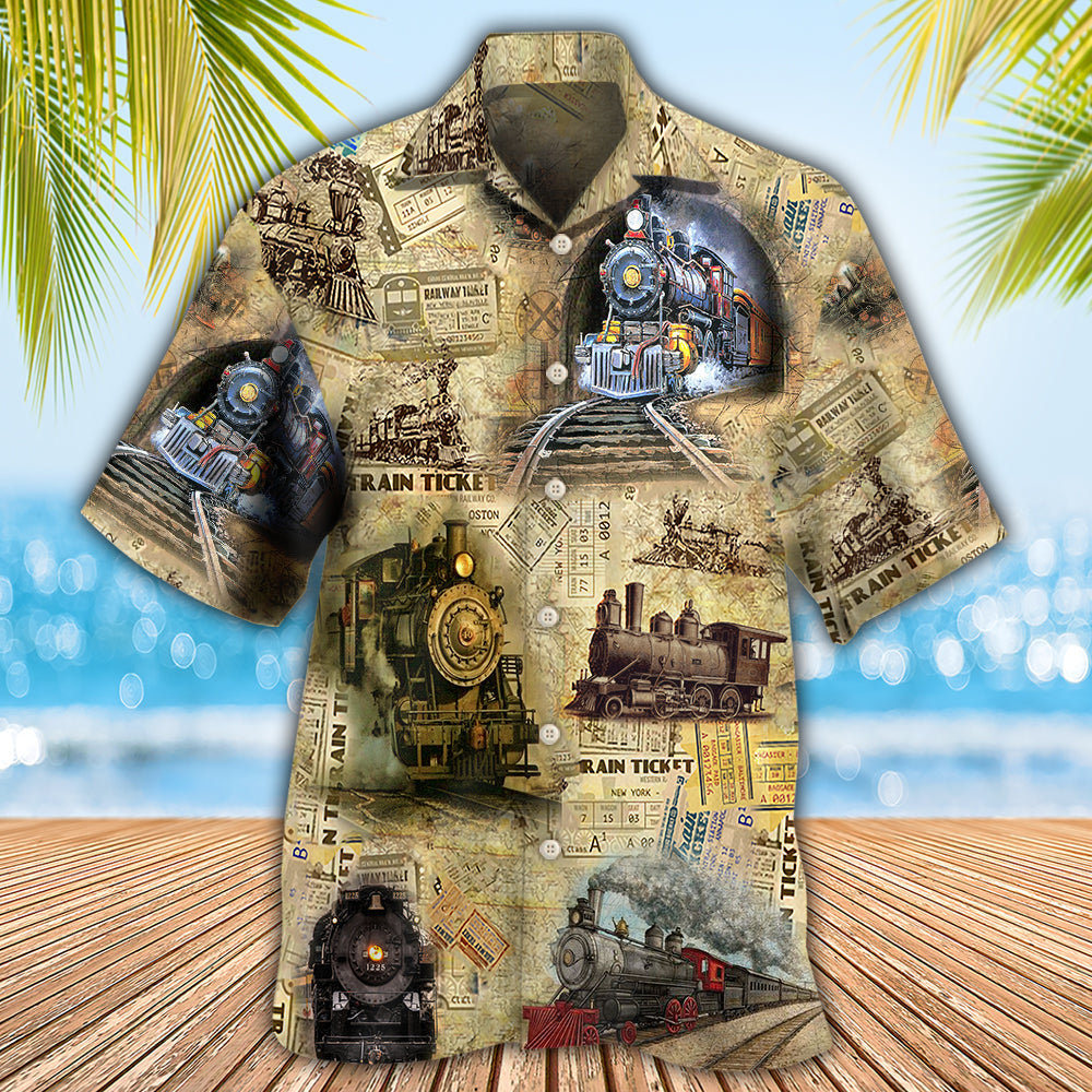 Train Amazing Locomotive - Hawaiian Shirt - Reefox