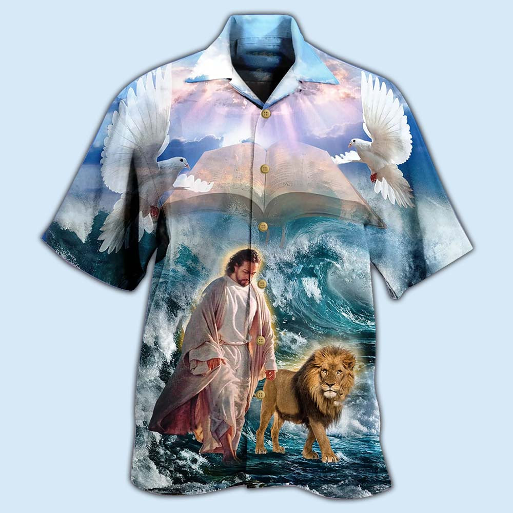 Jesus Lion I Found My Peace Jesus - Hawaiian Shirt - Reefox
