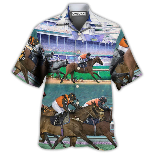 Hawaiian Shirt / Adults / S Horse Racing So Cool - Hawaiian Shirt - Reefox