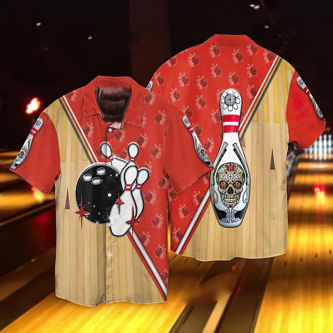 Bowling Awesome Ball Skull - Hawaiian Shirt - Reefox